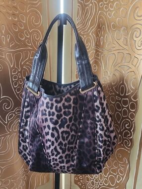 Kooba Leopard-Print Shoulder Bag in Brown and Black